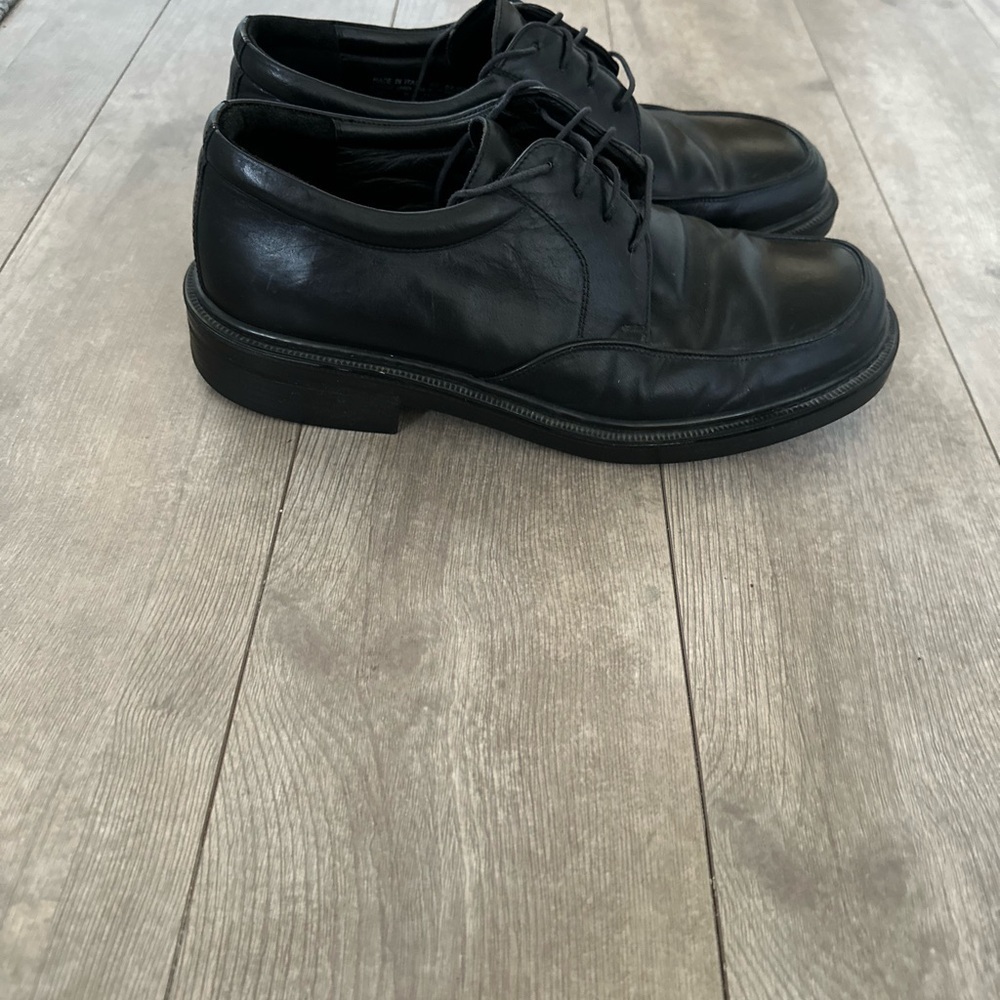 Mens Bostonian Strada Skywalk Black Leather Heavy Dress Shoes 12 Made Italy - Picture 14 of 14